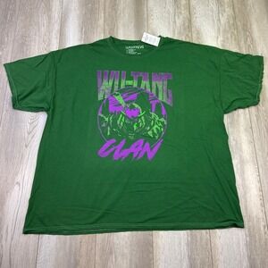 Wu Tang Clan Shirt Mens 3XL Green Purple Samurai Hip Hop Rap Short Sleeve Men *